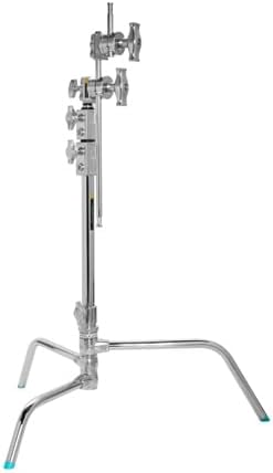 Flashpoint 20" Quick Release Turtle Base C-Stand Kit with 2.5" Grip Head 20" Grip Arm (Chrome)