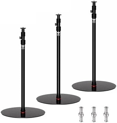 IFOOTAGE A400 Round Base Monopod 3 Packs, 79" Studio Light Stand Flat Base Monopod for Camera, Light, Webcam, Live Streaming, Vlogging, Payload 10KG/22LBS
