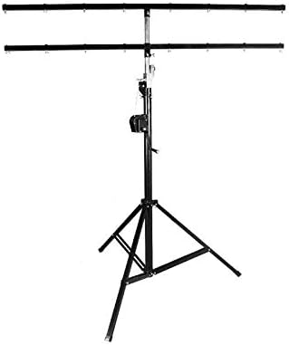 INTSUPERMAI Lighting Crank Stand DJ Stage Lighting Stand with T-Bar Manual Height Adjuster Max Height 13.1ft / 4m for Lighting Audio Stage Mounting