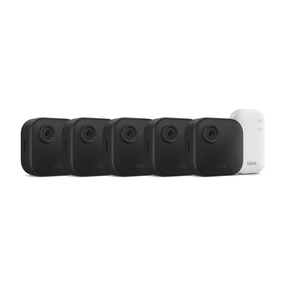 Blink Outdoor 4 â Wireless smart security camera, two-year battery life, 1080p HD day and infrared night live view, two-way talk. Sync Module Core included â 3 camera system