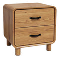 "Moderne Houten Nachtkast met Twee Lades"