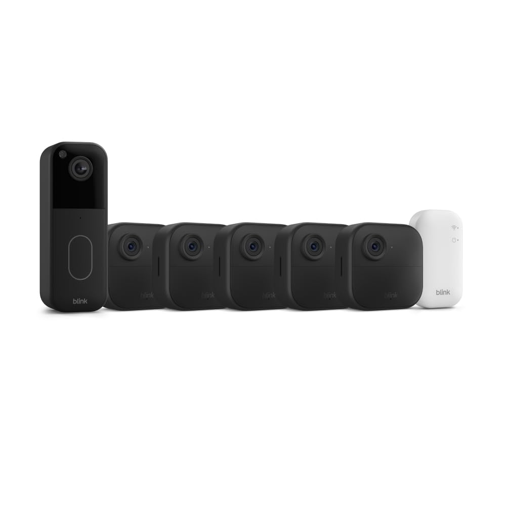 Blink Outdoor 4 â Wireless smart security camera, two-year battery life, 1080p HD day and infrared night live view, two-way talk. Sync Module Core included â 3 camera system