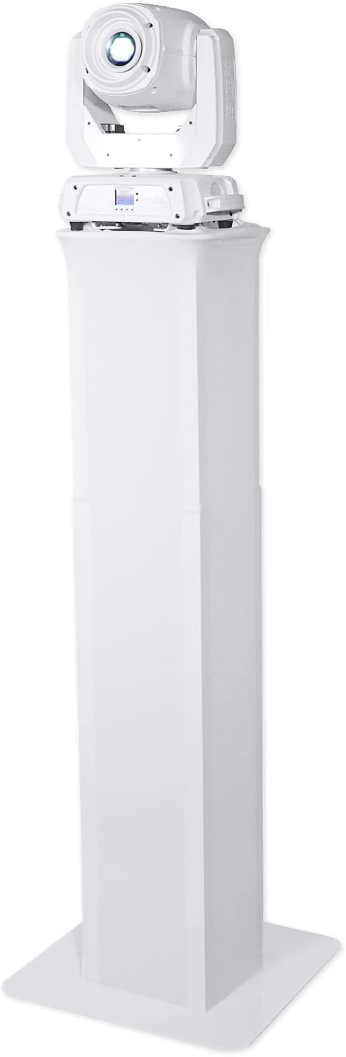 Rockville RTP32W White Totem Moving Head Light Stand with Scrims and Bags