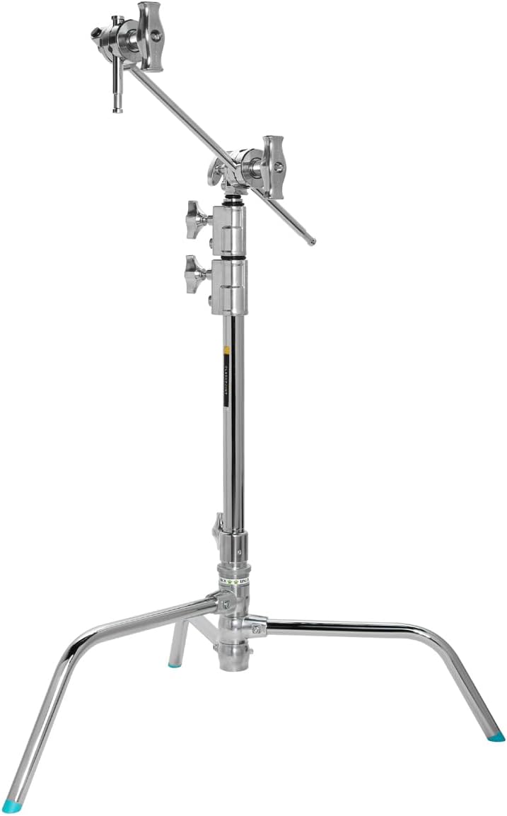 Flashpoint 20" Quick Release Turtle Base C-Stand Kit with 2.5" Grip Head 20" Grip Arm (Chrome)