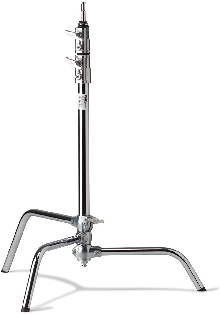 Kupo 20" C-Stand Turtle Base Kit Professional Grip Stand with 2.5" Grip Head and 20" Grip Arm, Heavy-Duty Steel Construction for Photography and Video Lighting - Silver (KS704512)