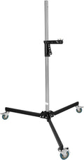 Godox Wheeled Light Stand â Sliding Arm Mobile Studio Stand with Braking Casters, Adjustable 3.9 ft to 7.9 ft Height, Silver Finish, Professional Photography & Video Support System (240FS)