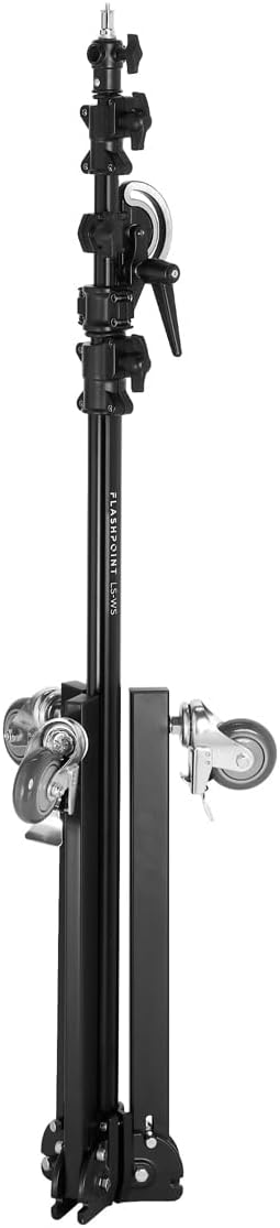 Flashpoint 12.8' Folding Wheeled Base Stand with Boom Arm