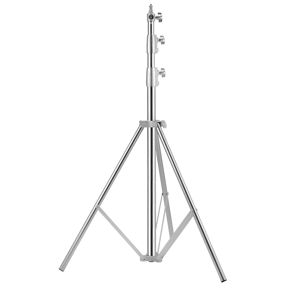 Heavy Duty Light Stand Tripod Stand for Photography, 9.19 Feet/2.8m Stainless Steel Light Tripods for Softbox, Speedlight, Strobe Light, Umbrella - Pack of 2
