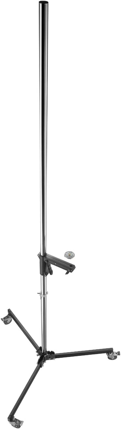 Godox Wheeled Light Stand â Sliding Arm Mobile Studio Stand with Braking Casters, Adjustable 3.9 ft to 7.9 ft Height, Silver Finish, Professional Photography & Video Support System (240FS)