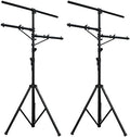 2 Pro Audio DJ Multi Arm 8 Bolt Lighting 12 Foot Tripod Light Stand Package