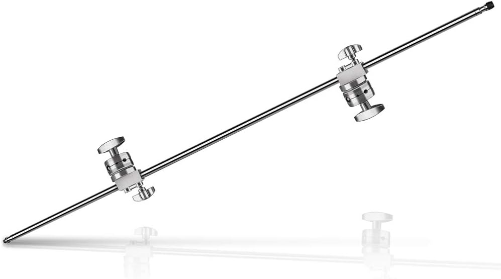 ShowMaven 2 Packs Heavy Duty C-Stand Light Stand with 4ft/120cm Holding Arm & Grip Heads for Studio Video Reflector, Monolight and Other Photographic Equipment