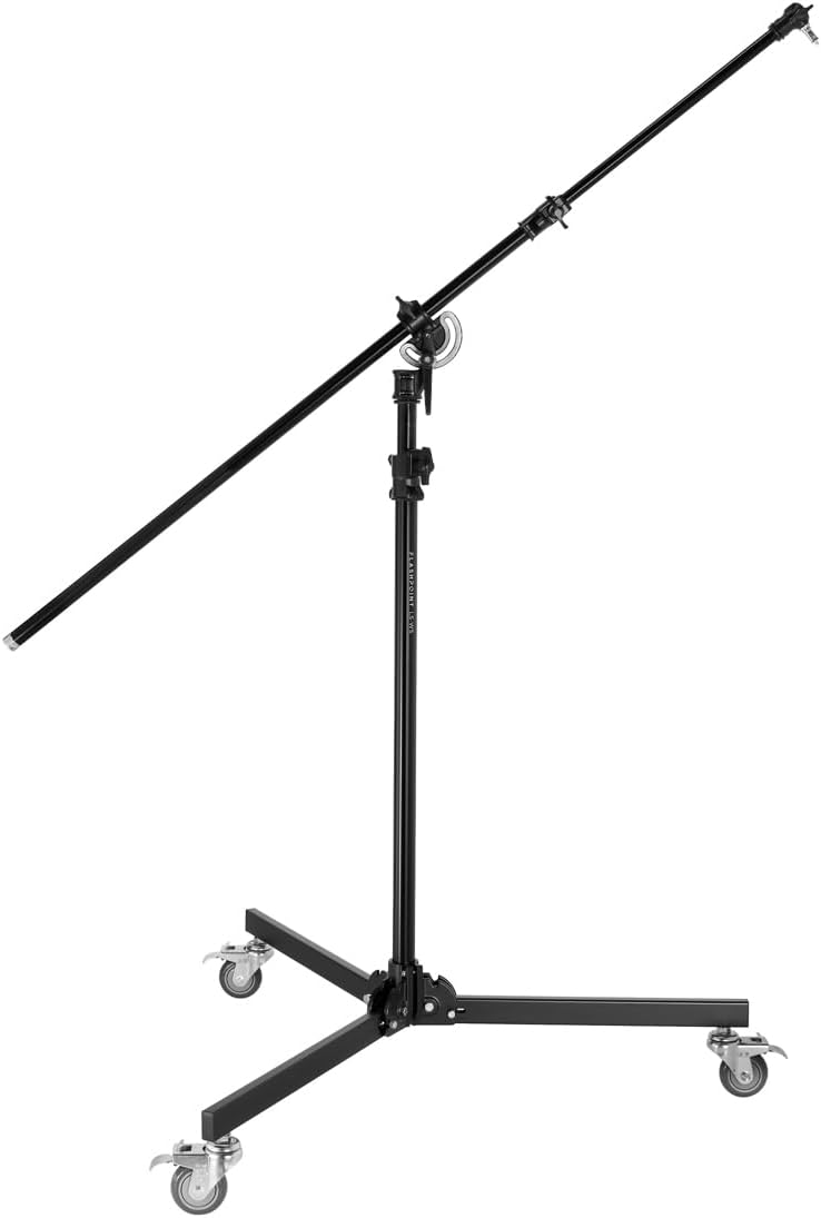 Flashpoint 12.8' Folding Wheeled Base Stand with Boom Arm