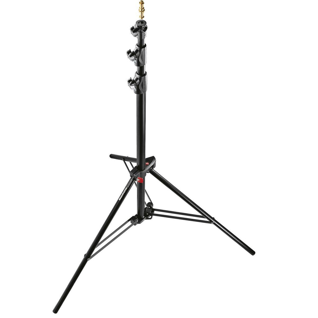 Manfrotto 1004BAC 144" Air Cushioned Aluminum Master Light Stand with 4 Sections & 3 Risers, Black