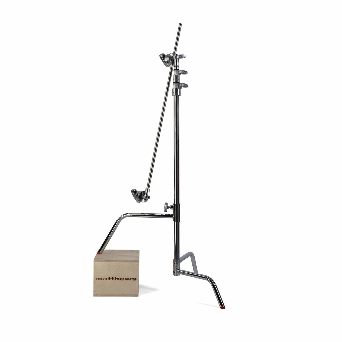 Matthews 40" C-Stand w/Sliding Leg, Includes Grip Head & Arm Chrome - Studio Grade C-Stand Available in Black or Chrome, Professional Quality (Black)