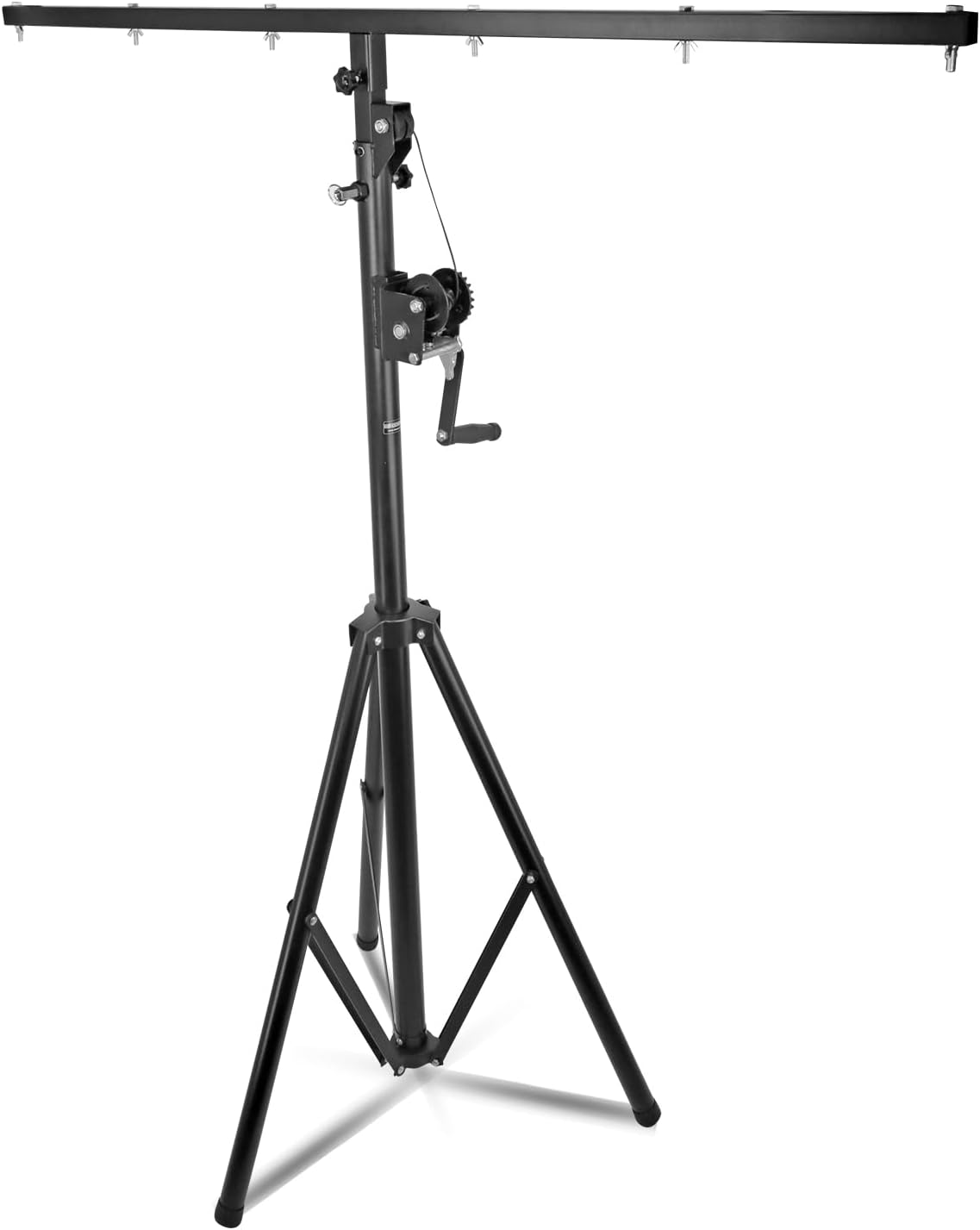 Heavy Duty Adjustable DJ Light Stand with Hand Crank & Tripod Mount by 5 Core