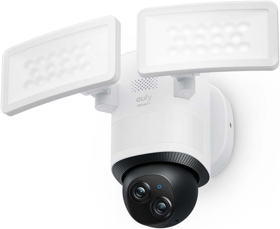 eufy Security Floodlight Camera E340, Dual-Lens, 360Â° Coverage, 8X Zoom