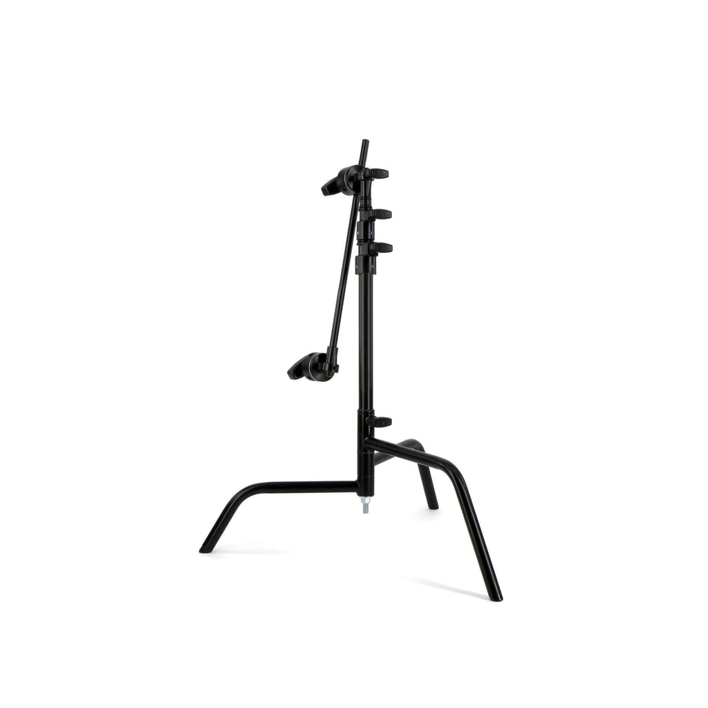Matthews 20â C+ Stand with Turtle Base, Grip Head & Arm â Professional Studio Grade Heavy-Duty Steel Light Stand with Detachable Base, 22 lb Load Capacity, Orange Feet, 57.5â Max Height (Chrome)