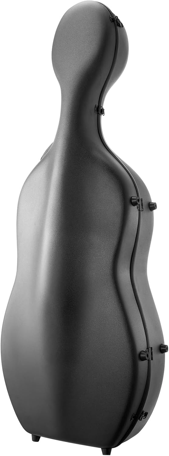 VEVOR 4/4 Full Size Cello Case, Lightweight Portable Travel Carrying Bag, with Dual Shoulder Straps, Anti-Scratch, Professional Cello-Shape, for Cello, Black