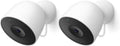 Google Nest Cam Outdoor (Wired, 2nd Gen) - Security Camera - Snow - 2 Pack