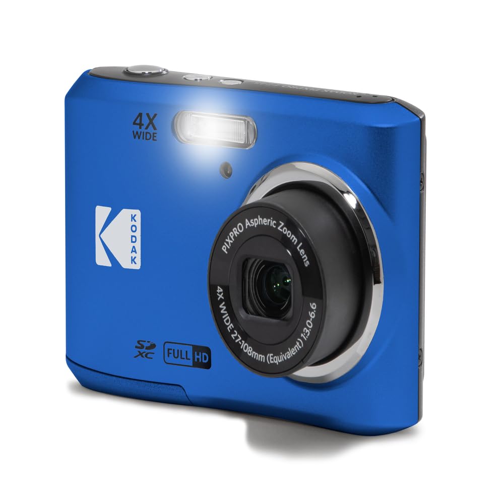 KODAK PIXPRO FZ45 16MP Compact Digital Camera, 4X Optical Zoom, AA, Black