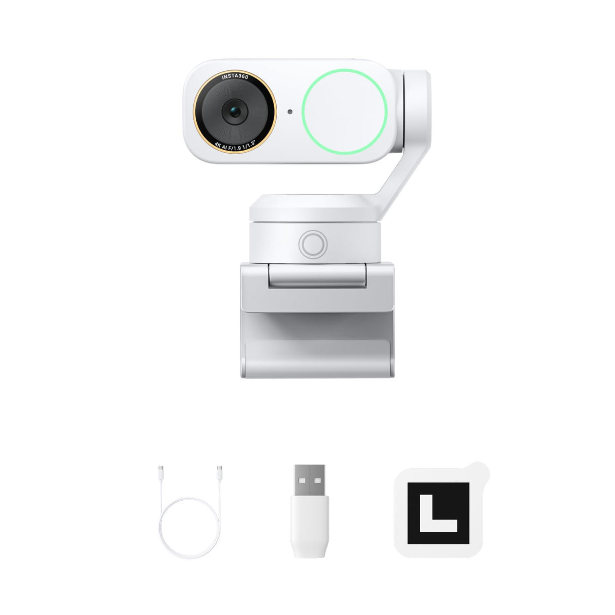 Insta360 Link 2 Pro â 4K PTZ Webcam for PC/Mac, 1/1.3â Sensor, Low-Light, AI Tracking, HDR, Directional Noise-Canceling Mics, Supports Stream Deck, Zoom, Teams, Twitch for Streaming or Meetings
