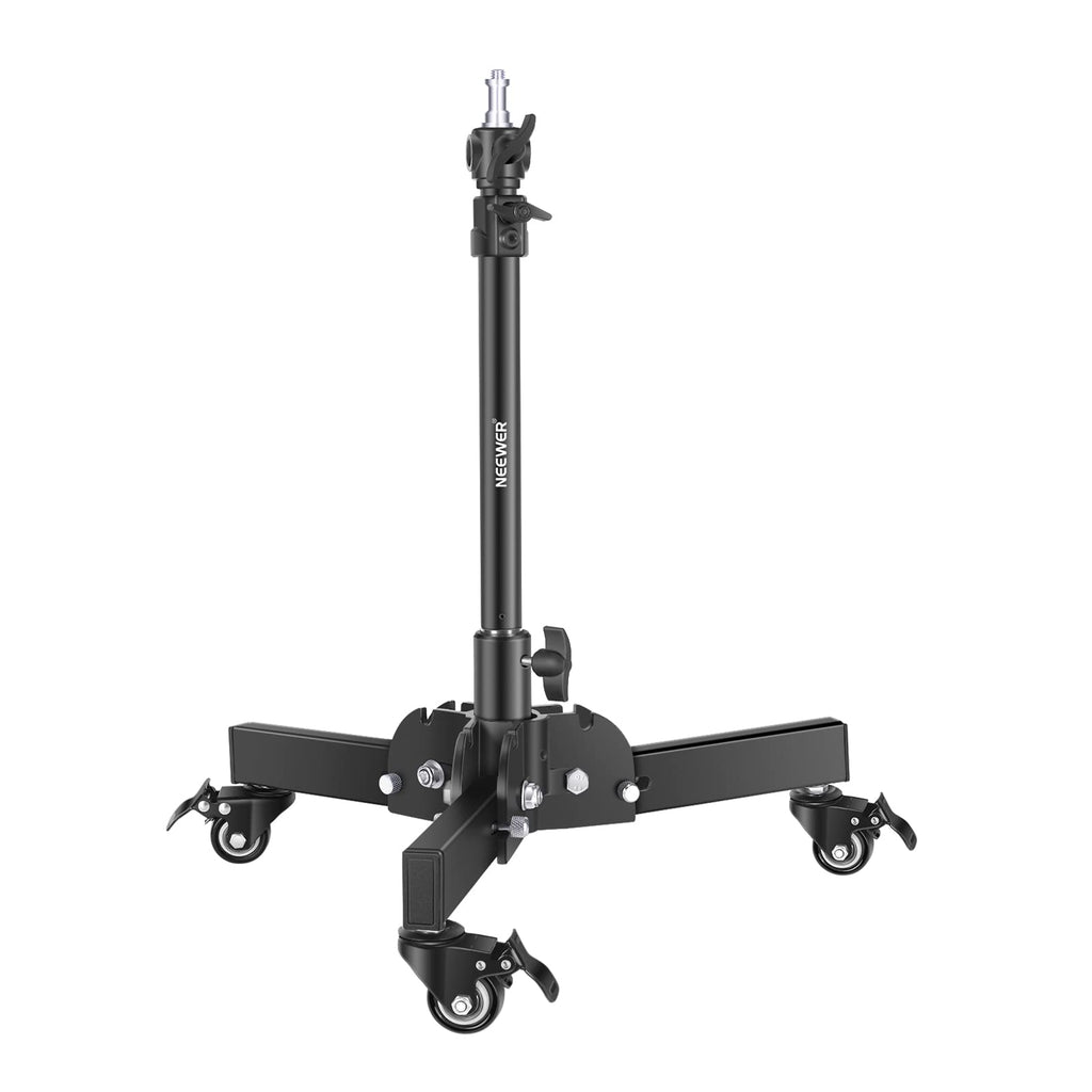 NEEWER Pack of 2 Heavy Duty Light Stands with Wheels, 2.4 Feet Max. Height, Foldable Tripod for Low Angle Shooting, Lighting Stand for Softbox, Monolight and Other Photography Equipment, ST72