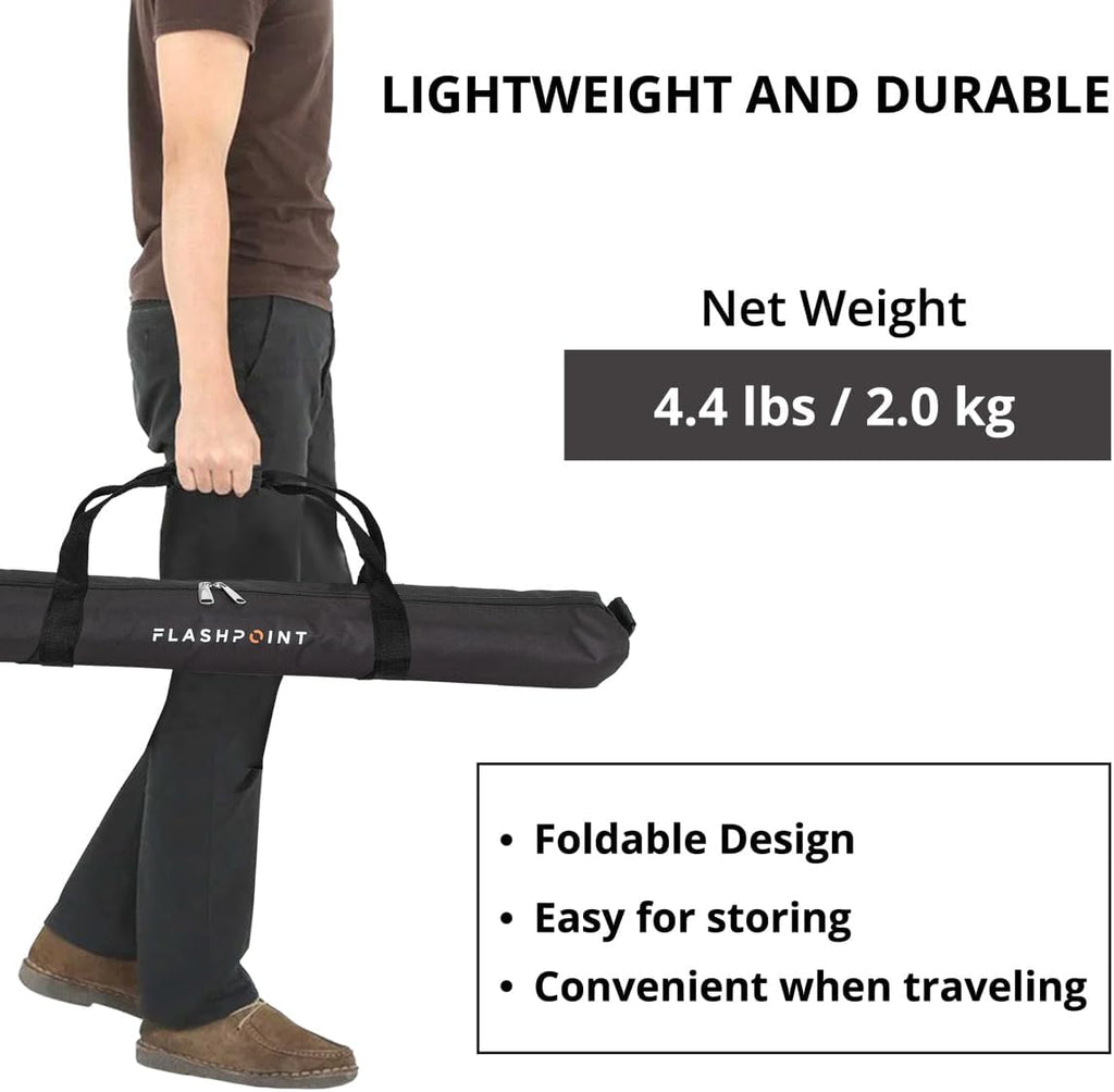 Flashpoint 2X Pro Air-Cushioned Heavy-Duty Light Stand (Black, 9.5')