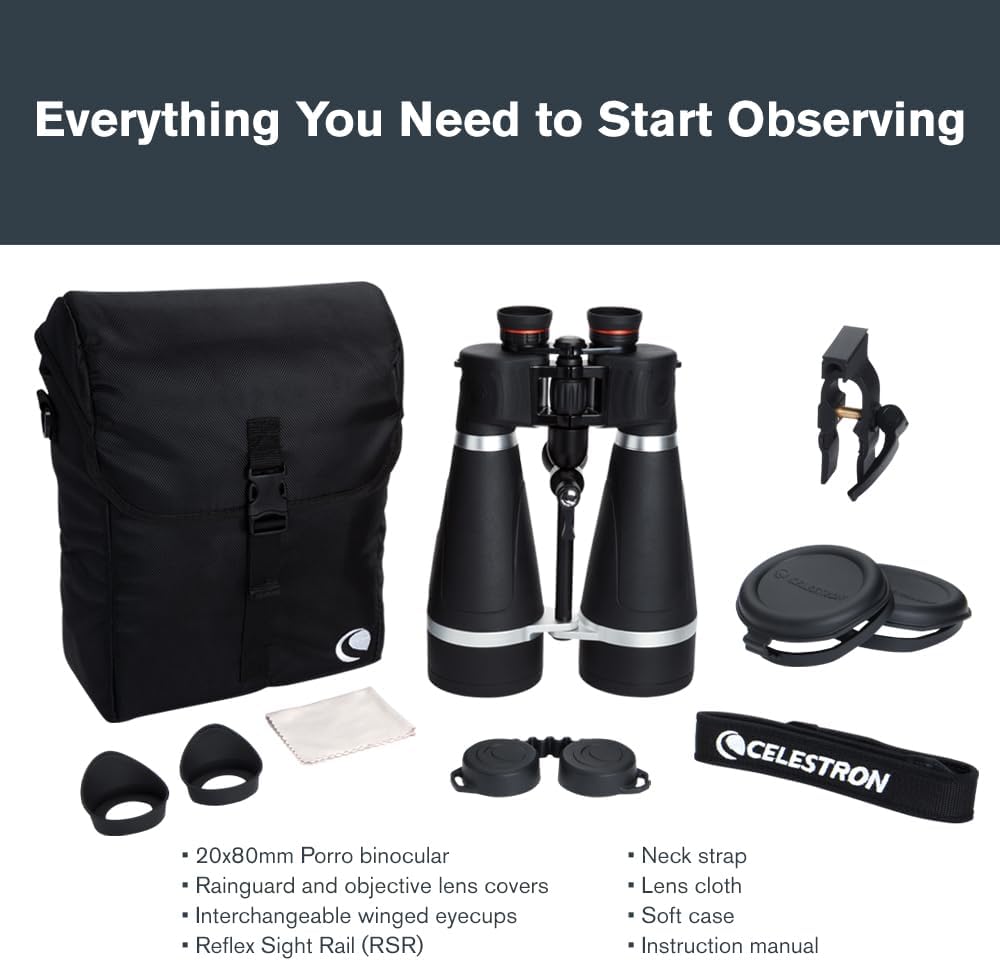 Celestron SkyMaster Pro 20x80 Astronomy Binoculars for Long-Range Viewing