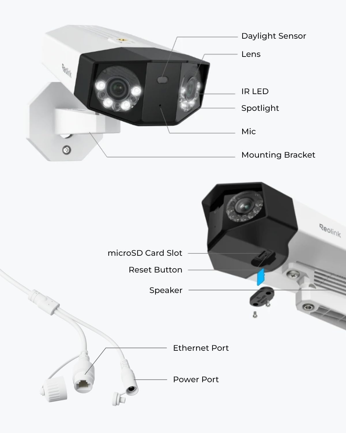 REOLINK Duo 3 PoE Dual-Lens PoE Security Camera with 180Â° Panoramic View
