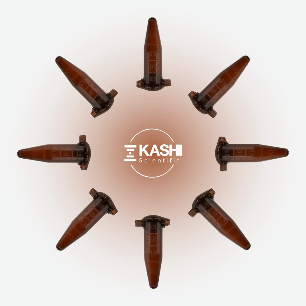 Kashi Scientific 50mL Self Standing Centrifuge Tubes with Screw Cap Lid, Lab Grade Polypropylene Plastic, Skirted, Printed Graduation, Write-on Spot [50mL Self-Standing, 500]