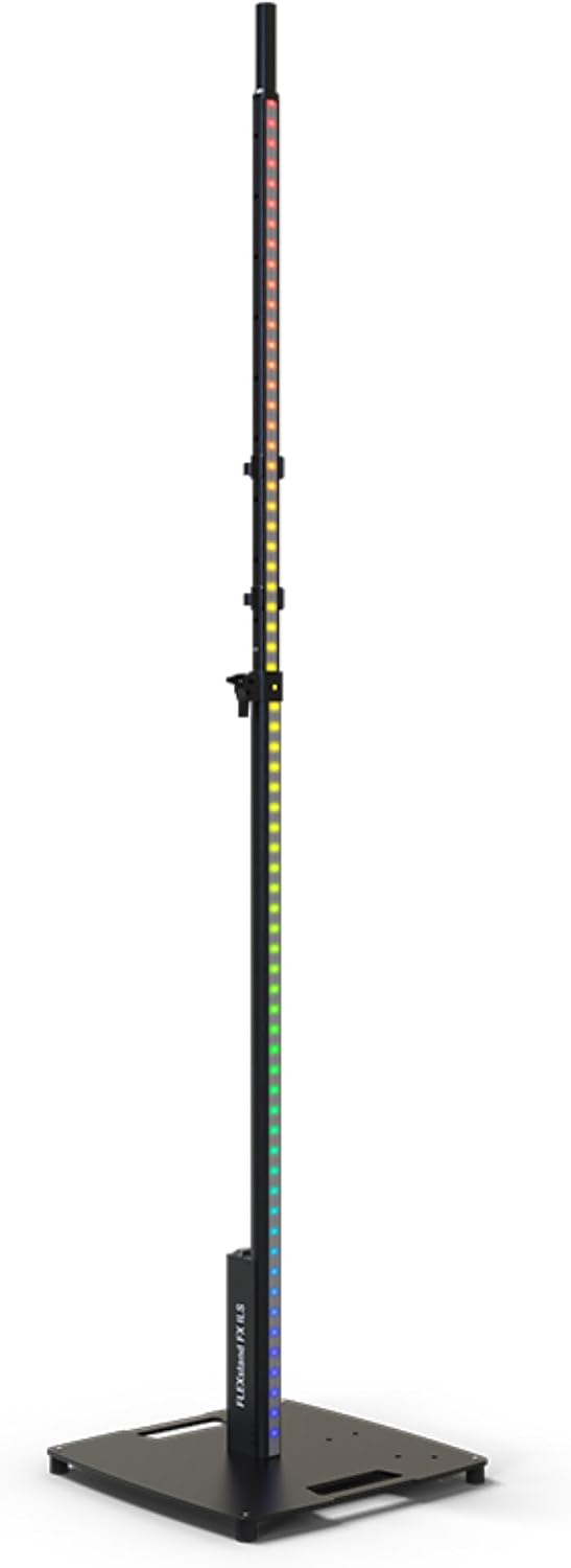 CHAUVET DJ FLEXstand FX ILS DJ Lighting & Speaker Stand with Built-in RGB+WW LED Light Strip, Adjustable Telescoping Tripod Stand, 132 lb Load Capacity, DMX, RF & ILS Control for Events & Mobile DJs