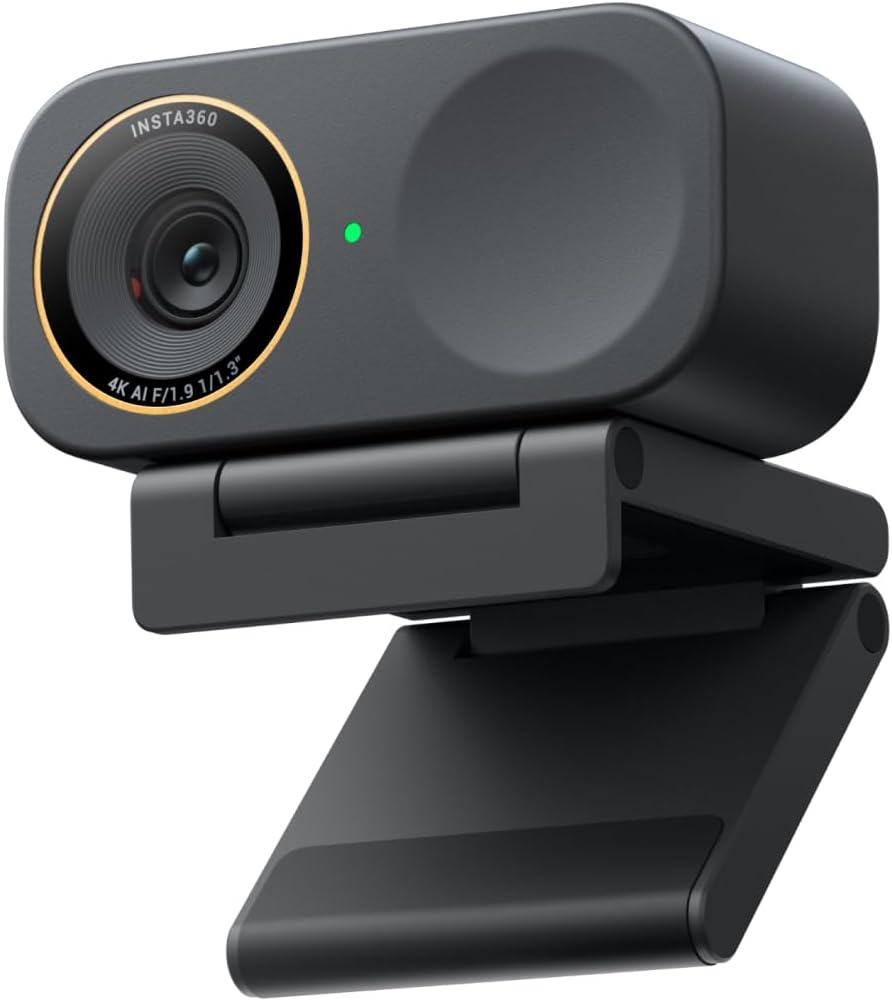 Insta360 Link 2C Pro â 4K Webcam for PC/Mac, 1/1.3â Sensor, Low-Light, Auto Framing, HDR, Directional Noise-Canceling Mics, Supports Stream Deck, Zoom, Teams, Twitch for Streaming or Meetings