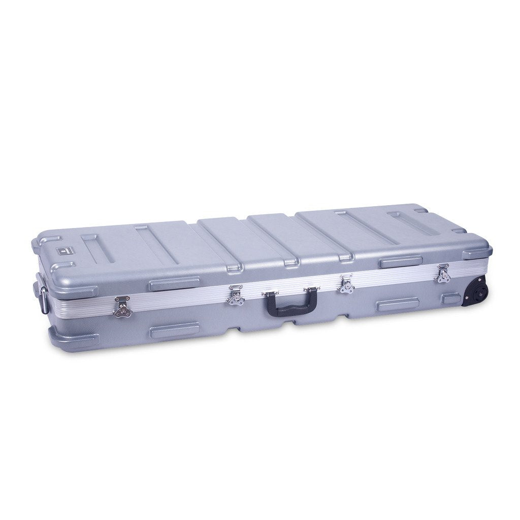 Crossrock ABS Cello Case for 4/4 & 3/4 Size | Wine Red Velvet Interior, Molded Hardshell with Wheels, Lock, Dual Bow Holders & Backpack Straps-Dark Red (CRA862CEFDR)