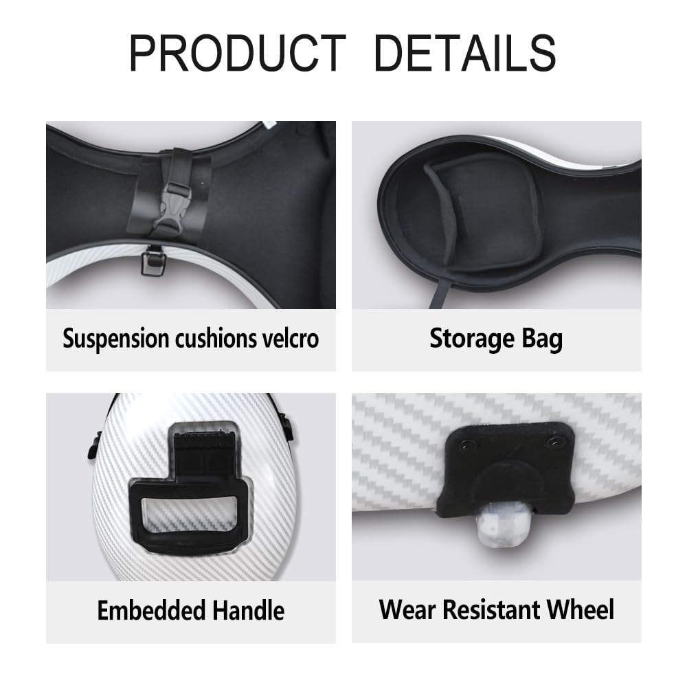 Vetimobato Carbon Fiber Cello Case 4/4 Full Size Strong & Ultralight Hard Shell Travel Case with Built-in Handle Wheels Backpack Straps Bow Holders Cello Box for Professional Cellists (Dark Green)