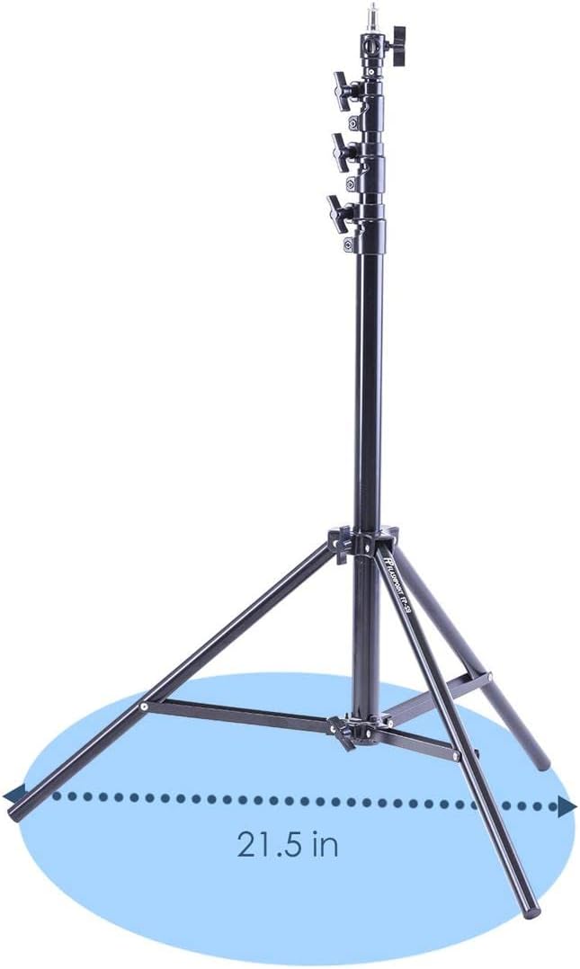 Flashpoint 2X Pro Air-Cushioned Heavy-Duty Light Stand (Black, 9.5')