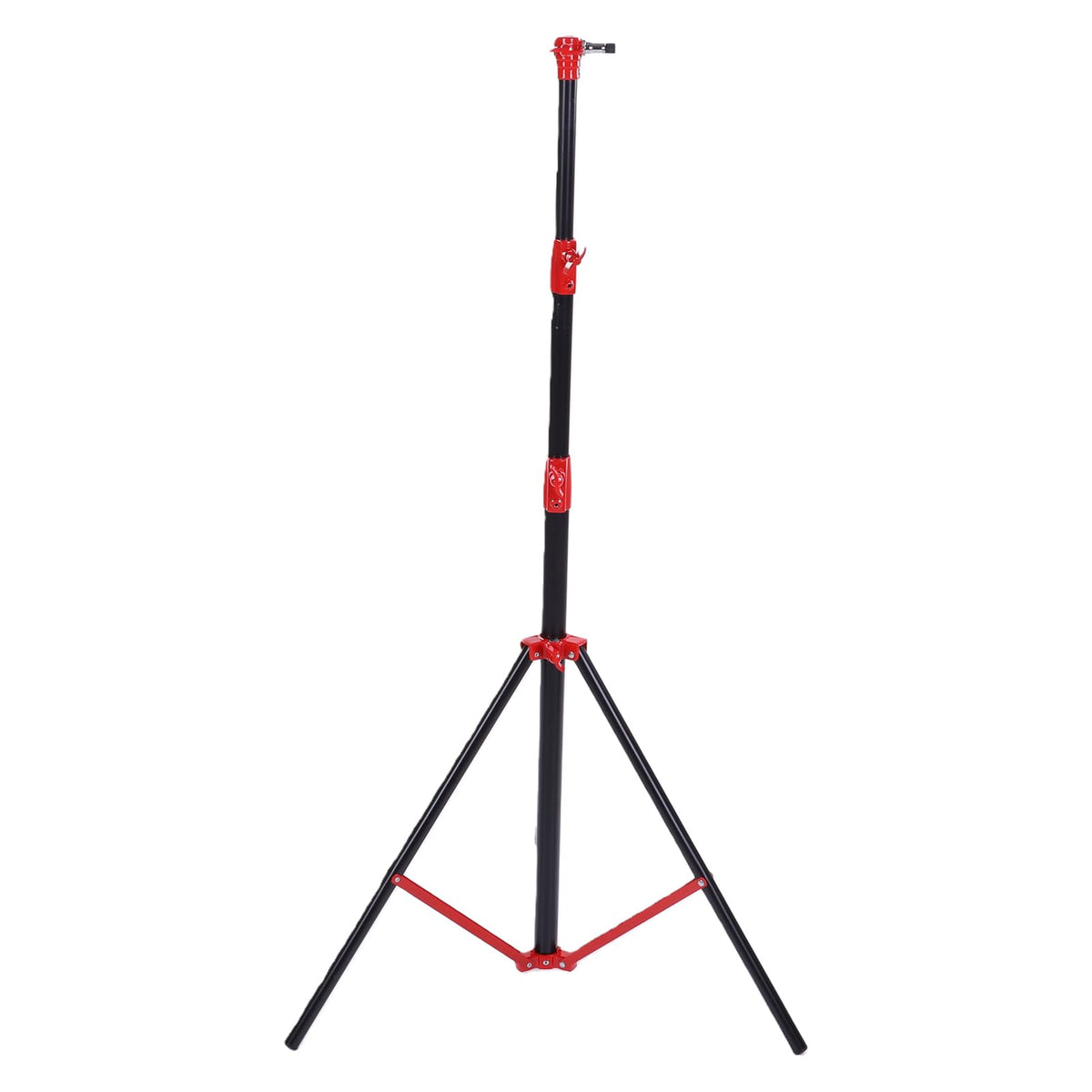 Yoidesu 3 Section Air Cushioned Light Stand, Heavy Duty Stainless Steel Photography Stand with 1/4 3/8 Inch Screw Mounts for Studio Video Recording Camera LED Light (Orange)