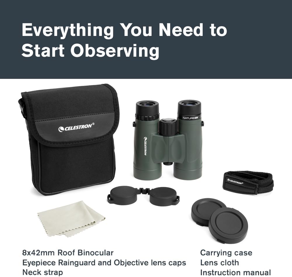 Celestron Nature DX 8x42 Waterproof Binoculars for Bird Watching & Outdoors