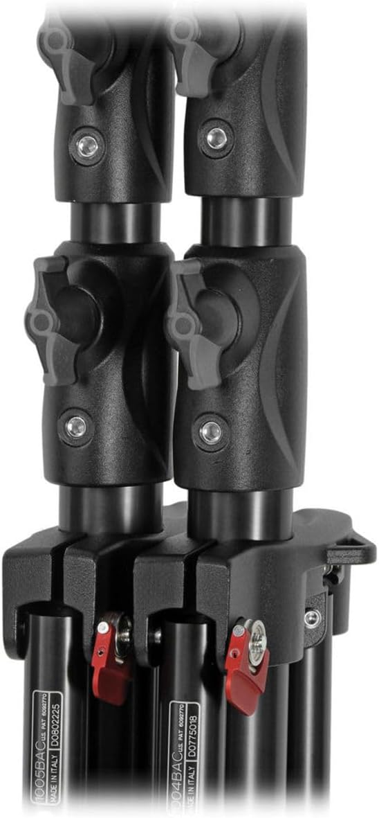 Manfrotto 1004BAC 144" Air Cushioned Aluminum Master Light Stand with 4 Sections & 3 Risers, Black
