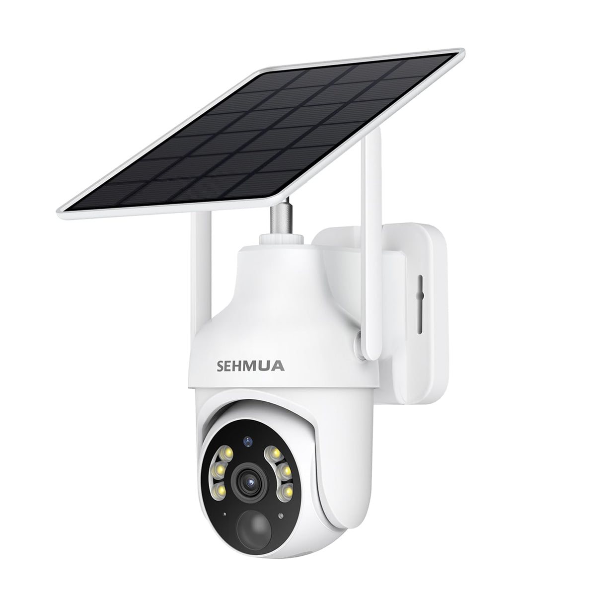 SEHMUA 2K Solar Security Cameras Wireless Outdoor, 2 Pack 360Â° View Pan/Tilt WiFi Security Camera Outside with Color Night Vision,Easy to Install, PIR Alarm, 2-Way Audio
