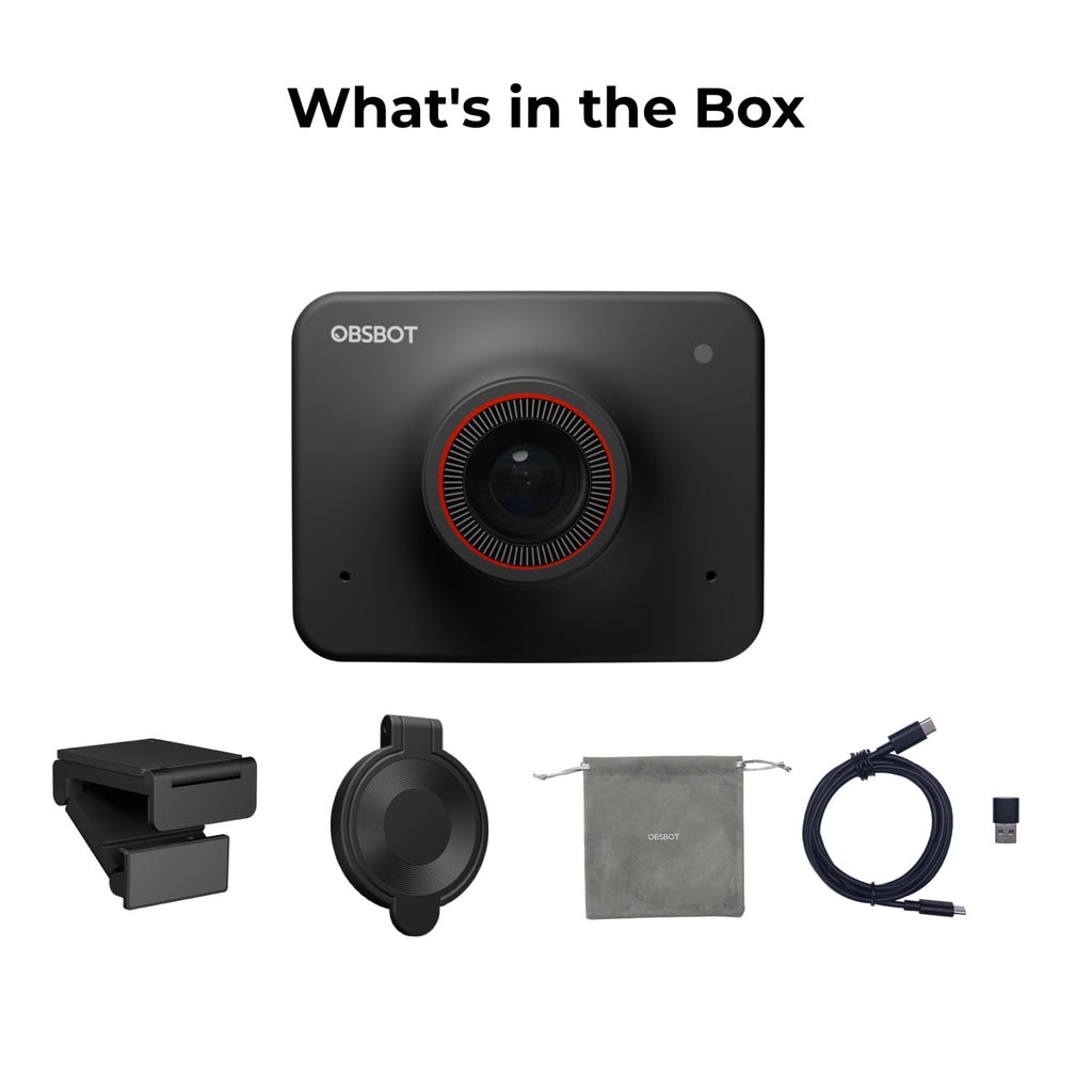 OBSBOT Meet 2-4K Webcam for PC with 1/2" Sensor, AI Framing & Autofocus