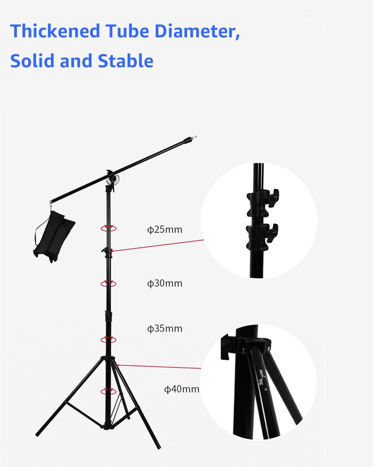 Amaran Aluminum Light Stand, 9.2ft/2.8m Adjustable Photography Stand