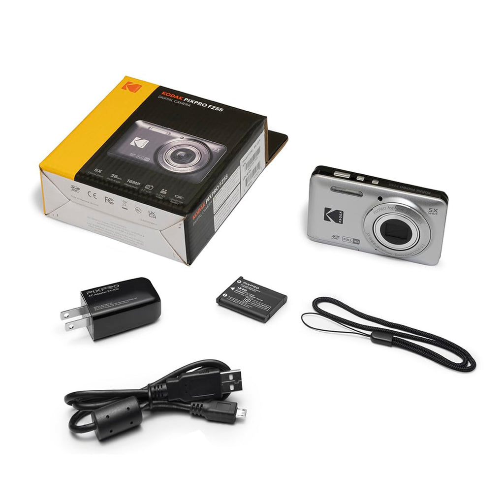 KODAK PIXPRO FZ55 16MP Compact Digital Camera, 5X Optical Zoom, Blue