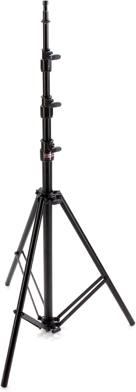 Matthews Medium Duty Maxi Kit Stand â Professional Content Creator 10â Light Stand with 5/8" Baby Pin Mount (Chrome/Steel â 30 lb Capacity or Black Aluminum â 25 lb Capacity) (Black/Aluminum)