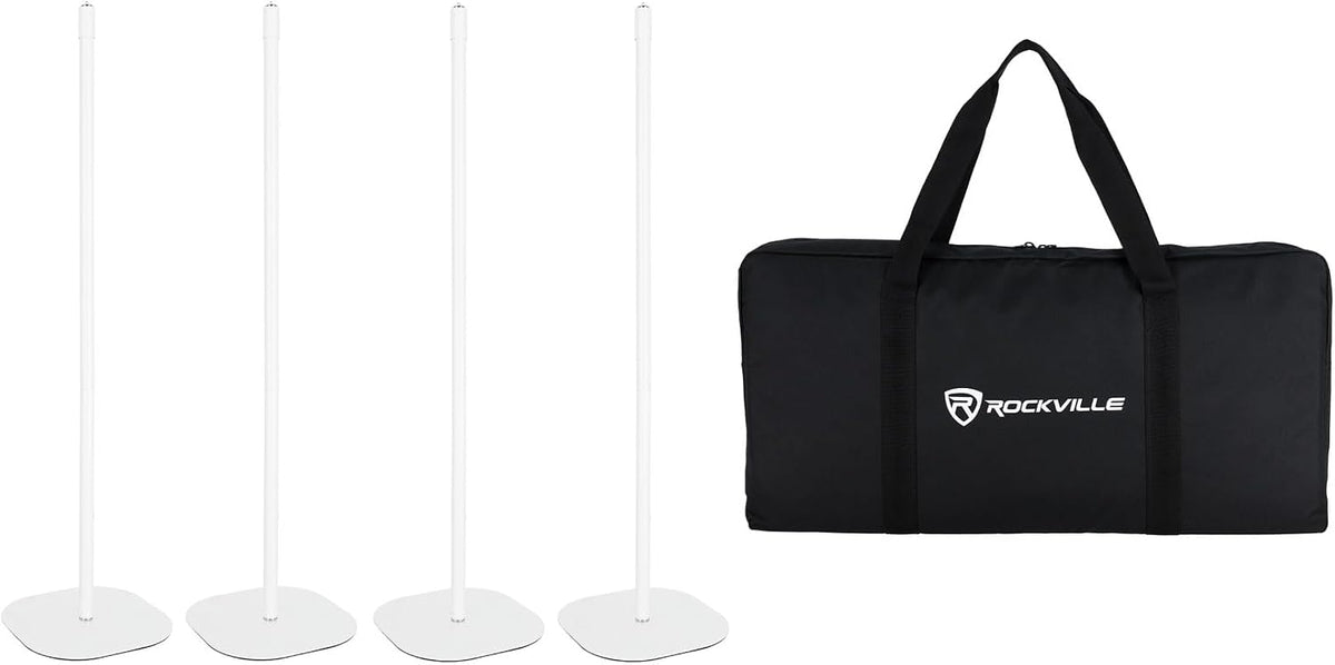 Rockville Saber Stand X4 White 4 Pack Stands for Rock Saber Lights