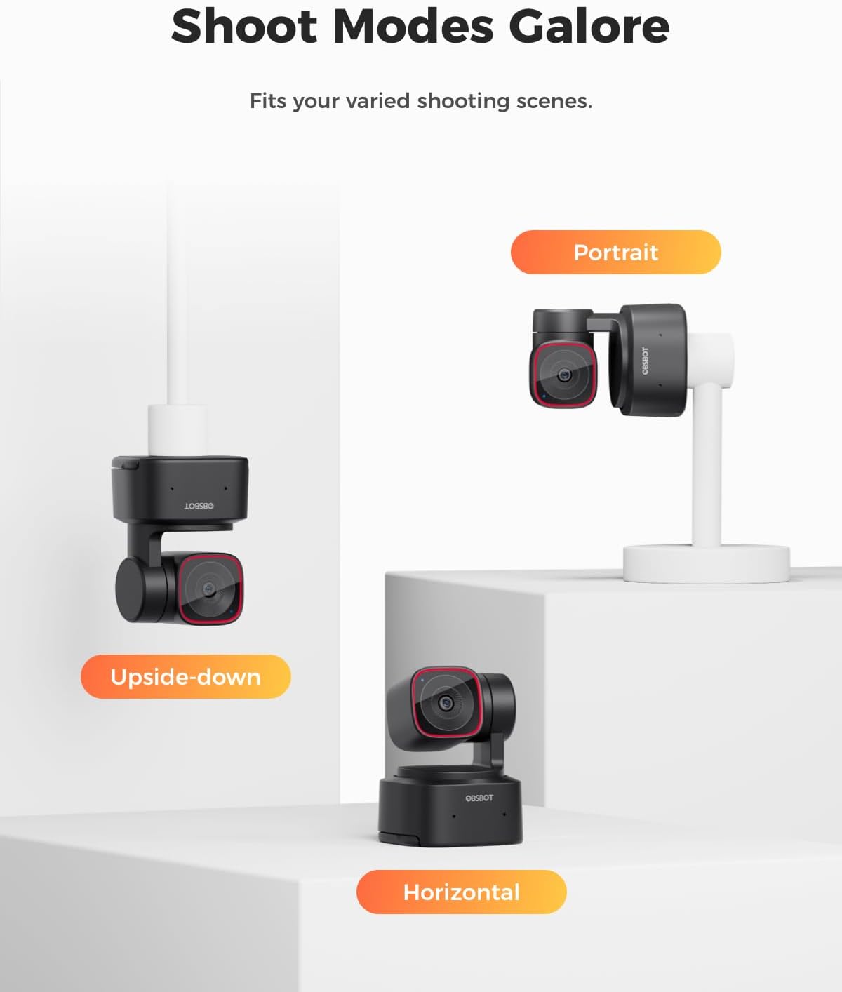 OBSBOT Tiny 2 Lite 4K Webcam for PC, AI Tracking PTZ Streaming Camera