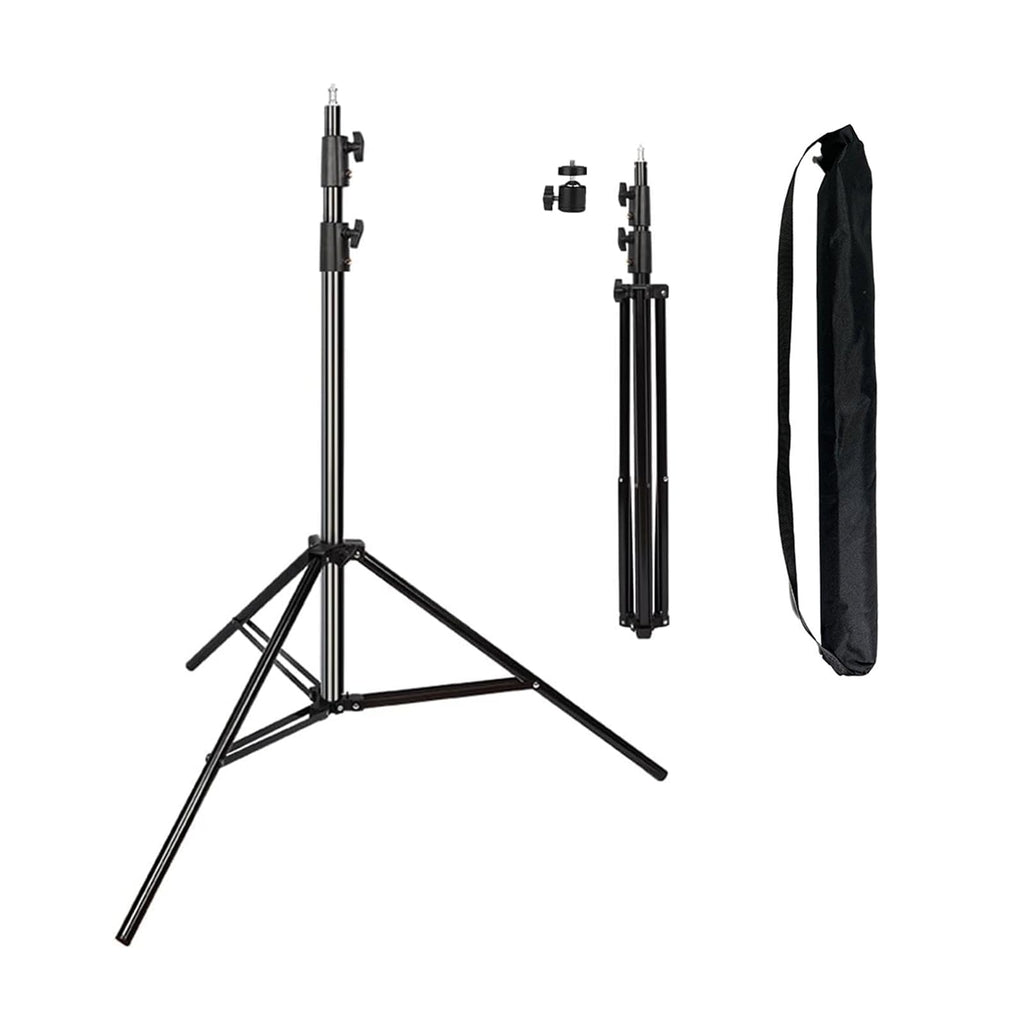 Aluminum Alloy Light Stand 9.5 Feet/2.8m Adjustable Spring Cushioned Photography Tripod for Photo Studio Speedlight Flashes, Ring Light, Photographic Equipments Thickening Flash Stand, 2 Pack