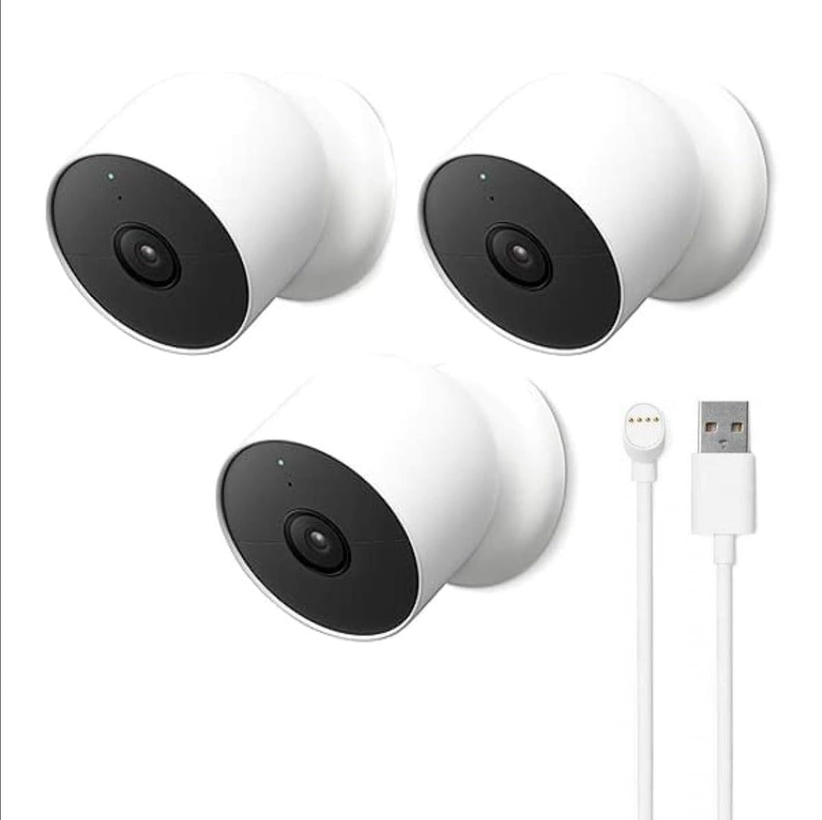 Google Nest Cam with Floodlight - Outdoor Camera - Floodlight Security Camera, White, 1 Count (Pack of 1)