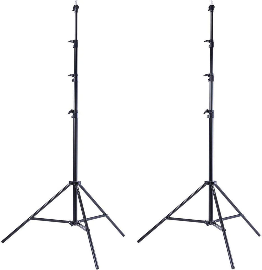 Flashpoint 13' Pro Air-Cushioned Heavy-Duty Light Stand V2, Black, 2-Pack