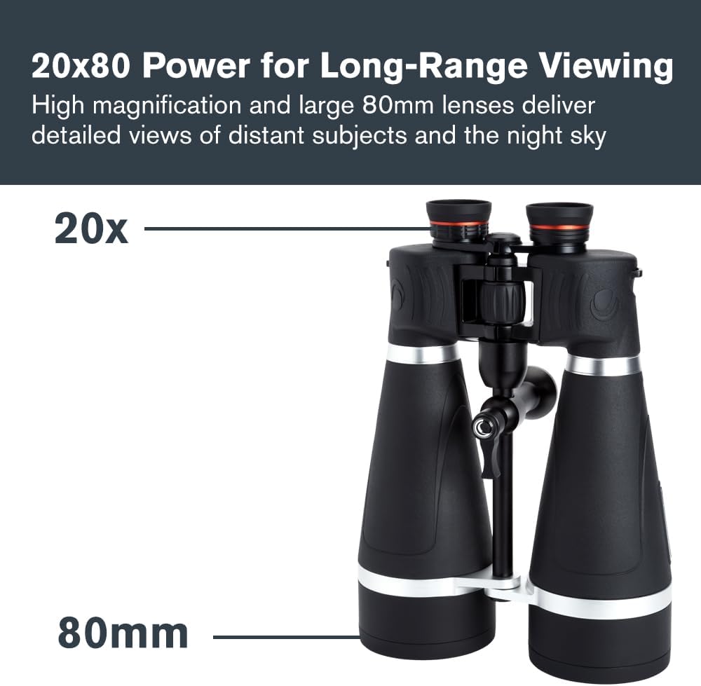 Celestron SkyMaster Pro 20x80 Astronomy Binoculars for Long-Range Viewing