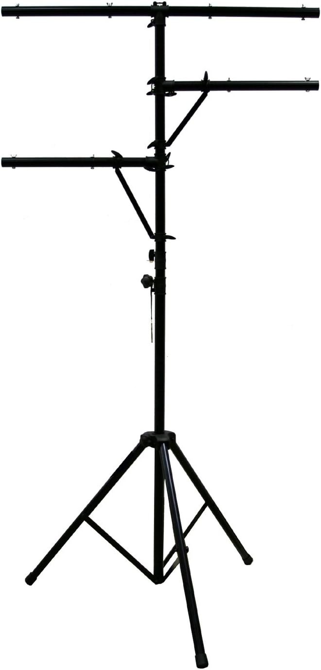 Stage Light Stand 2 Pack Multi-Arm T-Bar DJ Tripod Up to 12 Ft ASC